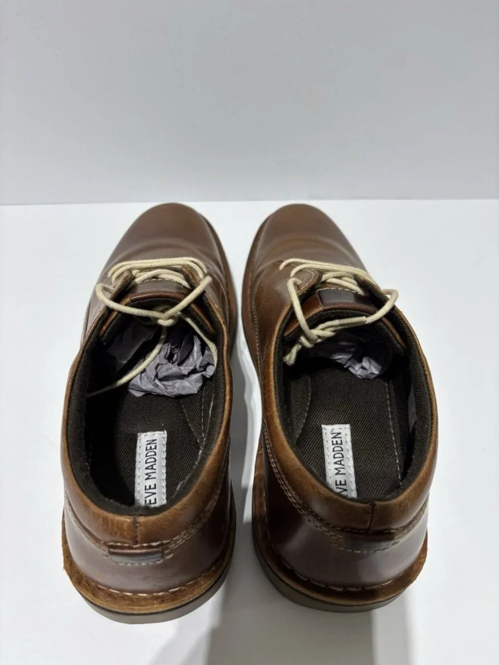 Steve Madden Men’s Harpoon Brown Lace-Up Oxford, Size 10 M